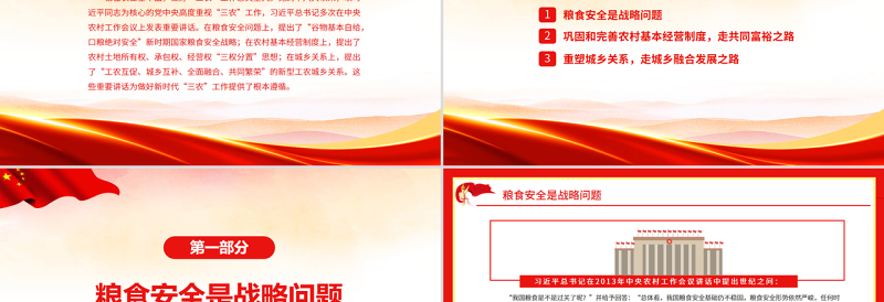 贯彻落实好新时代党的“三农”政策PPT党政风精美风党员干部学习教育专题党课