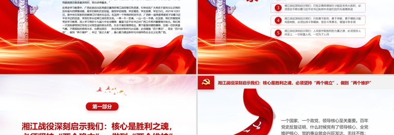 用好党政风资源PPT党政风质感从湘江战役中汲取再长征的力量认识党的百年奋斗的辉煌成就艰辛历程和历史经验党课