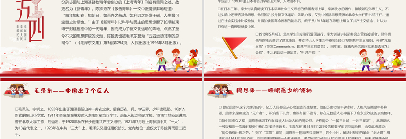 2021党史上的著名人物系列一PPT建党100周年小学生学党史党政风教育专题党课PPT