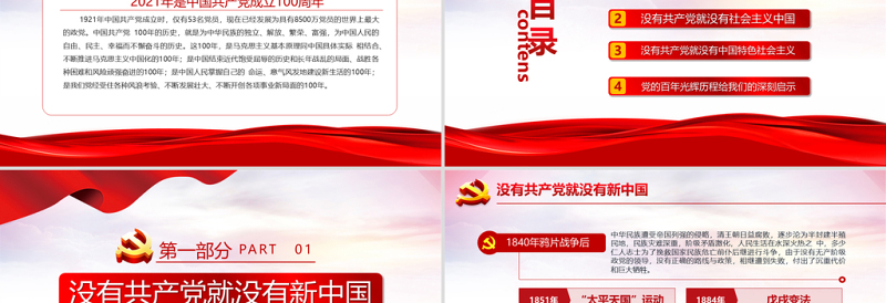 2021学党史颂党恩跟党走PPT极简风热烈庆祝中国共产党成立100周年专题党课PPT