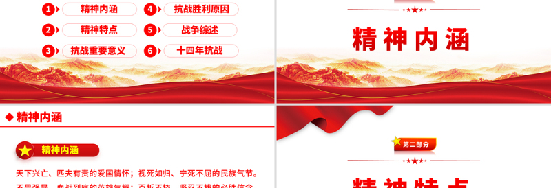 2021在新时代继承和弘扬伟大的抗战精神PPT学习党政风文化弘扬革命精神专题党课