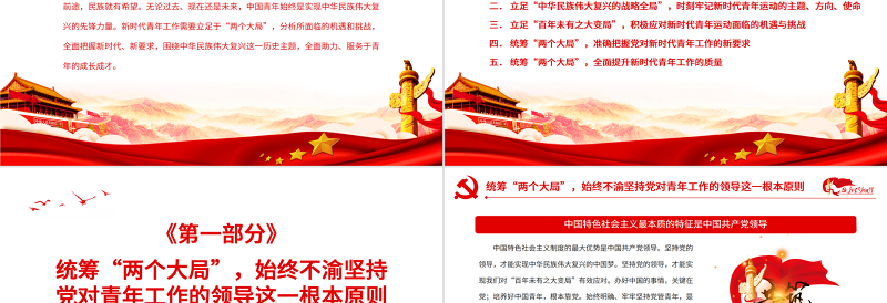 立足“两个大局”全力做好新时代青年工作PPT党政风关于青年工作的重要思想专题党课PPT模板下载