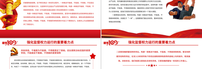 强化监督权力运行的重要着力点PPT精品党员干部深入学习党和国家监督体系专题党课PPT模板