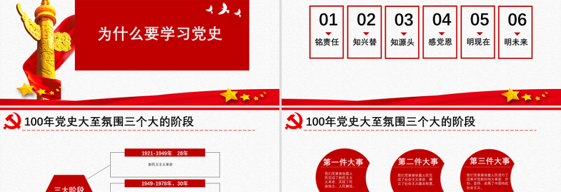 2021中国共产党党史建党100周年党课学习ppt-含讲稿