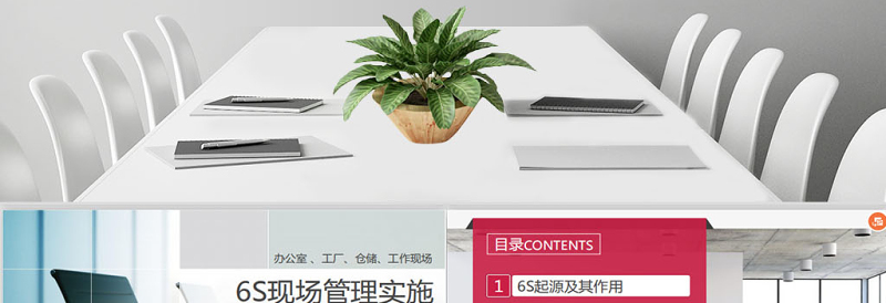 精美商务6S现场管理实施方法与技巧PPT模板