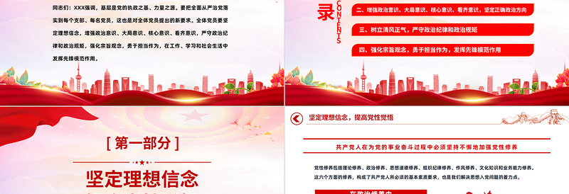 2024努力做守纪律和规矩的新时代合格党员PPT党政风简约党史学习教育课件