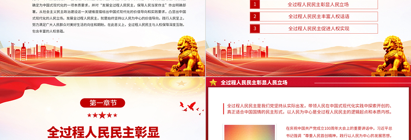 2023全过程人民民主的人权意蕴PPT精品风党员干部学习教育专题党课PPT