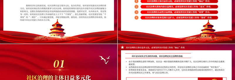 2023发挥社区党建的四个引领作用PPT党政风精美党建引领社区治理做好新时期社区党建工作