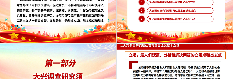 2023用好马克思主义看家本领大兴调查研究之风ppt优质党政风弘扬党的光荣传统和优良作风基层党组织党员专题党课教育课件