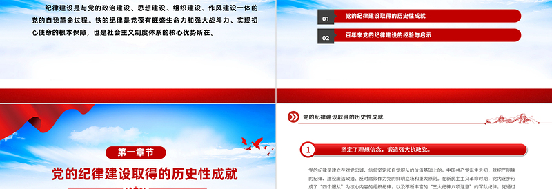 百年来党的纪律建设的成就和经验PPT党建风党纪学习教育微党课