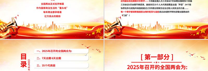 2025数说两会知识点PPT党政风深入学习贯彻全国两会精神党课下载