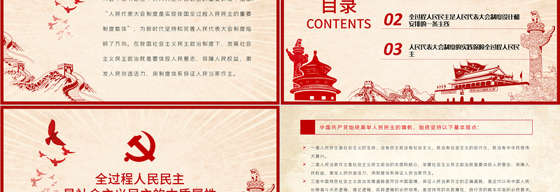 全过程人民民主PPT人民代表大会制度是实现我国全过程人民民主的重要制度载体党课PPT