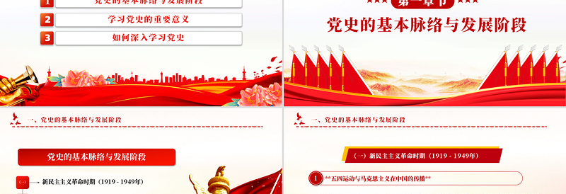 学习党史汲取智慧与力量PPT简约精美学党史强信念微党课