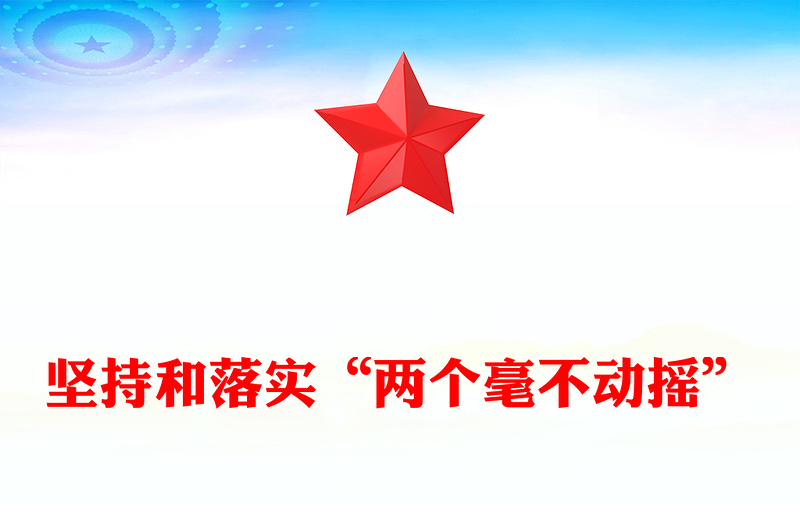 坚持和落实“两个毫不动摇”PPT精品总书记重要讲话专题课件(讲稿)