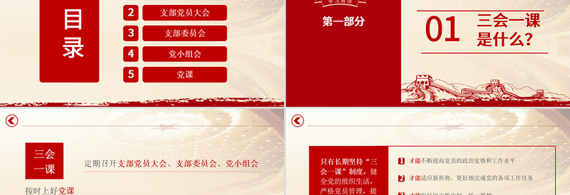 2021三会一课PPT建党百年学党史专题系列辅导党课PPT