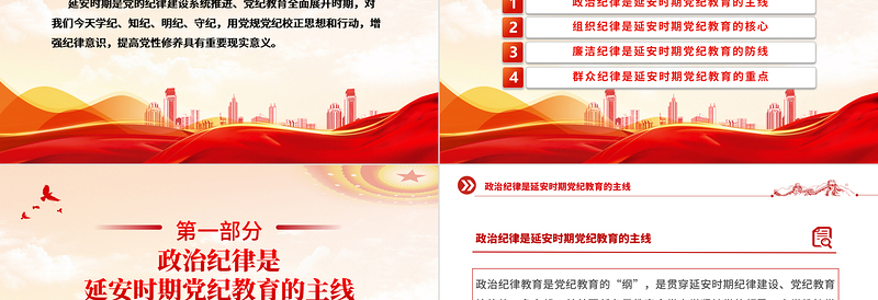 延安时期党纪教育的成效与启示PPT党政风党规党纪专题党课下载