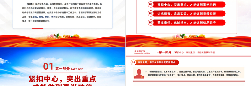 2022强化责任担当提升履职能力PPT党政风以扎实作风推动各项任务落实落地专题党建党课PPT模板