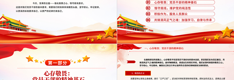 强化敬畏之心恪守底线意识PPT2024年党政机关基层党支部廉政教育专题课件