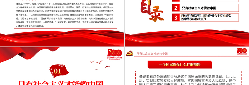 2021历史的结论人民的选择PPT简约风建党100周年党史教育专题党课PPTPPT模板