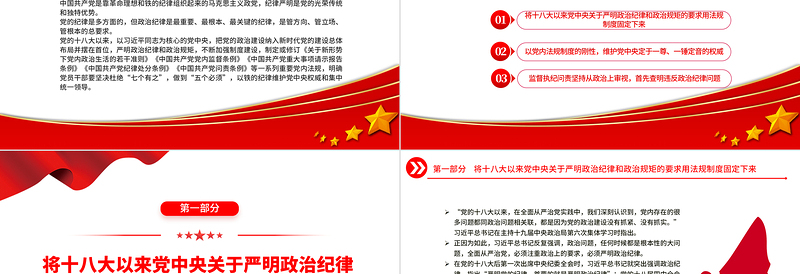 2023严明政治纪律和政治规矩PPT党建风不断加强制度建设营造良好的党内政治生态纪律党课PPT