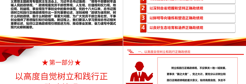牢固树立和践行造福人民的政绩观ppt简约党政新时代政绩观微党课