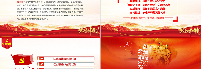 弘扬红岩精神PPT建党100周年中国精神谱系坚定理想信念养成浩然正气传承红岩精神凝聚复兴伟力党课PPT