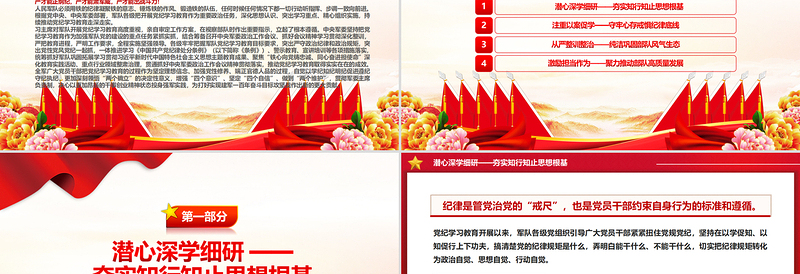 用铁的纪律推动全面从严治党、全面从严治军PPT党建风军队深入开展党纪学习教育综述