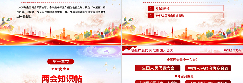 2025两会知识帖及两会看点前瞻PPT下载