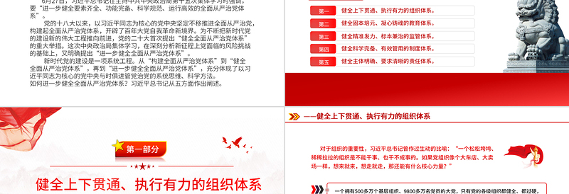 如何进一步健全全面从严治党体系PPT优质简约新时代党的建设党课