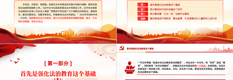 优质简约深入推进法治乡村建设提升乡村治理效能PPT下载