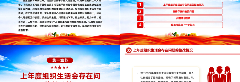 2023年主题教育专题组织生活会个人对照剖析发言PPT模板