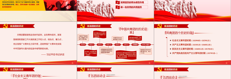 2019年中国共青团PPT模板