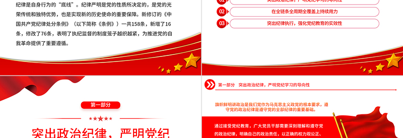 紧握纪律戒尺守牢行为底线PPT党政风优质党纪学习教育主题党课课件