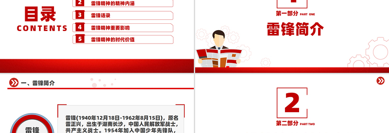学习雷锋精神PPT党政风优质传承党政风基因弘扬党政风精神党课