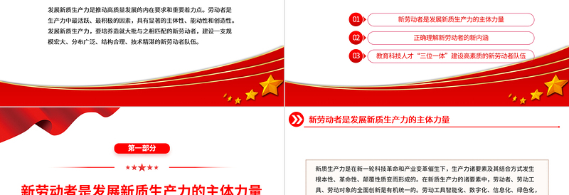 培养造就与新质生产力相匹配的新劳动者PPT党政风党员干部学习教育党课PPT