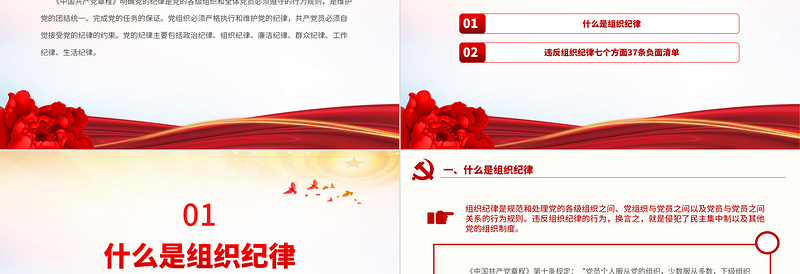 党的六大纪律之组织纪律PPT优质党政风党的纪律学习党课