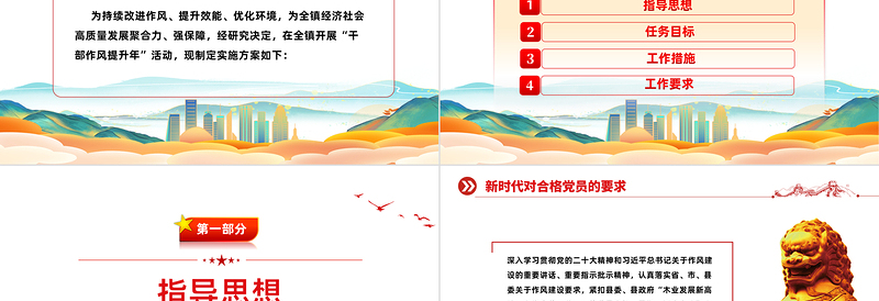 2023关于开展“干部作风提升年”活动的实施方案PPT优质实用强作风比担当抓落实创一流课件