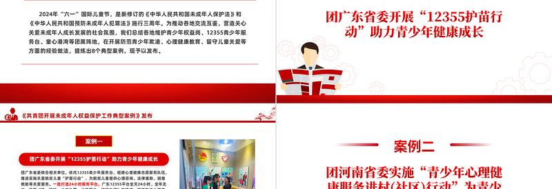创意优质《共青团开展未成年人权益保护工作典型案例》PPT