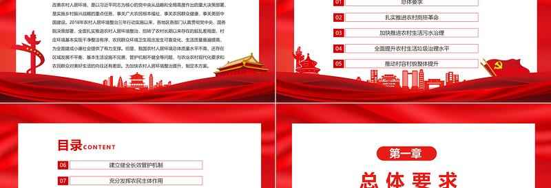 农村人居环境整治提升五年行动方案(2021-2025年)PPT精美简约乡村振兴战略建设美丽中国党课PPT