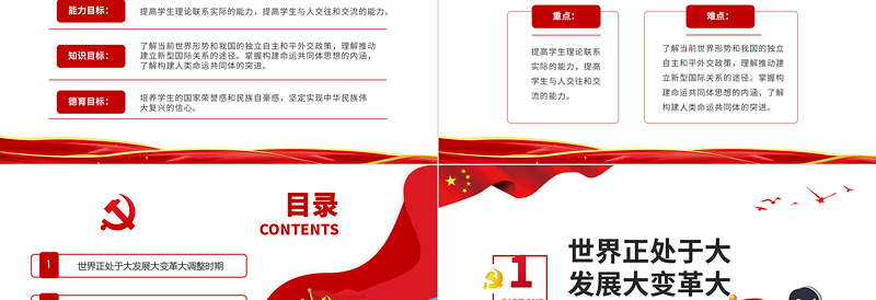 2021党政风简约党课毛概课件第十三章第一节坚持和平发展道路PPT