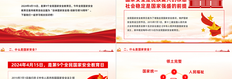 维护国家安全人人有责PPT党政风2024全民国家安全教育日宣传党课学习课件