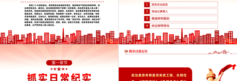 2022考准考实干部政治素质PPT党政风党建风基层党委党支部干部学习教育专题党课PPT模板