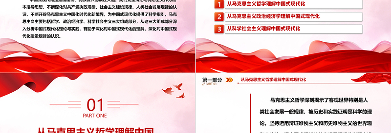 从马克思主义三大组成部分深刻理解中国式现代化ppt简约华美对中国式现代化建设规律的认识微课件