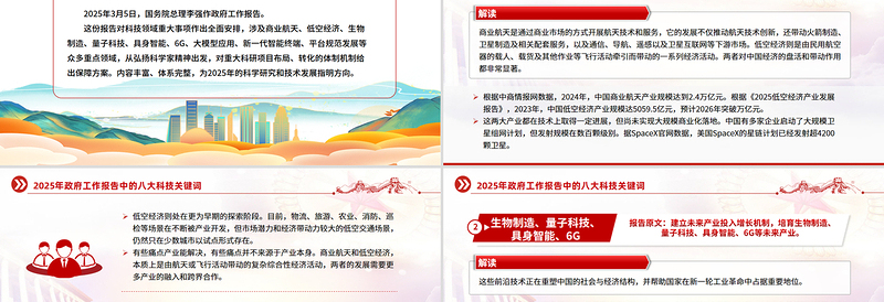 2025年政府工作报告中的八大科技关键词PPT下载