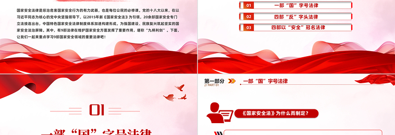 维护国家安全的九柄利剑PPT精品9部国家安全领域的重要法律专题课件