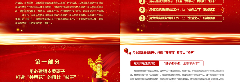 做好新时代离退休干部工作PPT党政风充分发挥离退休干部党支部战斗堡垒作用和党员先锋模范作用党课