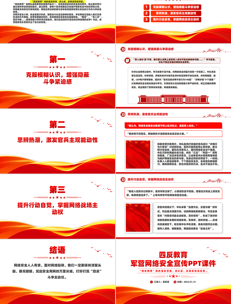 2025四反教育PPT军营网络安全宣传课件