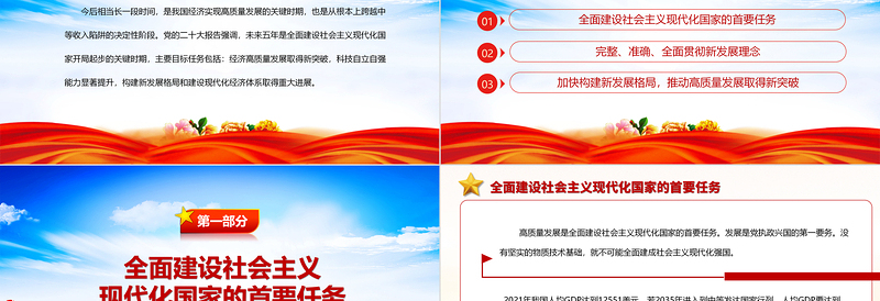 2023经济高质量发展取得新突破的谋篇布局PPT精品风党员干部学习教育专题党课PPT