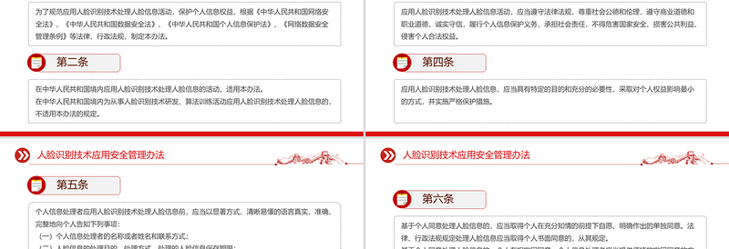 《人脸识别技术应用安全管理办法》PPT模板