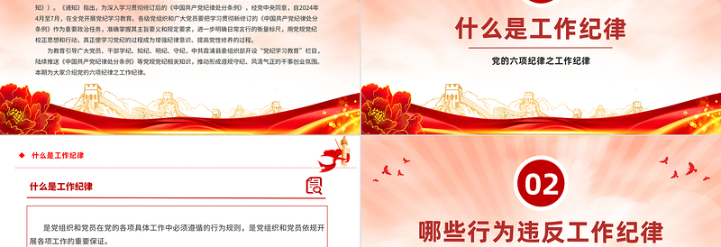 六大纪律之工作纪律解读PPT党政风党的纪律课件